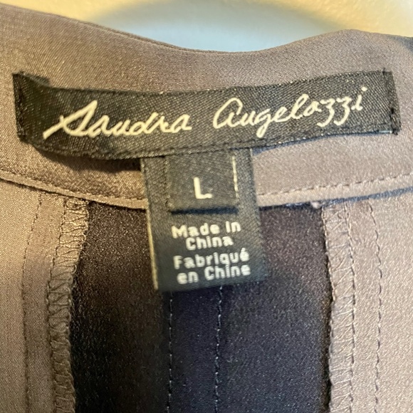 Sandra Angelozzi Tunic Blouse 100% Silk - Picture 4 of 4